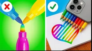 درس رسم سهل للمبتدئين 🎨 تحدي قوس قزح اصنعه بنفسك من 123GO! أعجبني