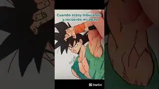 Cuando estoy dibujando a Goku y recuerdo mi edad #dibujo #goku