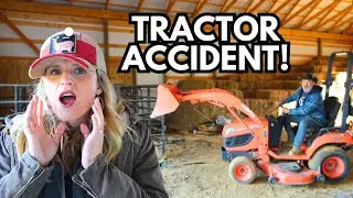 BIG PROBLEM With The Little Tractor! | Barn Build Progress