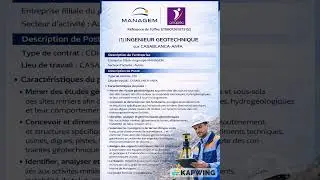 Opportunit&eacute;s de carri&egrave;re : Ing&eacute;nieur G&eacute;otechnique &ndash; Groupe MANAGEM | #recrutementmaroc