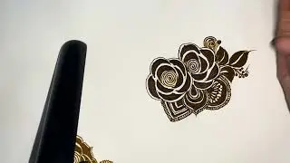 Dark flower with patch Bold patch  