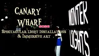 Canary Wharf Winter Lights | When London glows in winter ✨❄️ | a walk through pure magic
