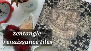 Zentangle Renaissance Tile/젠탱글/르네상스타일