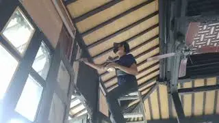 Mengecat Joglo Villa Sabar Bali
