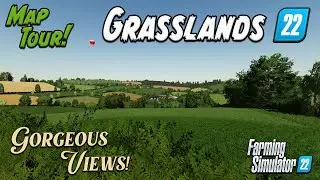UK BASED &ldquo;GRASSLANDS 22&rdquo; NEW MOD MAP, TOUR! | Farming Simulator 22 (Review) PS5.