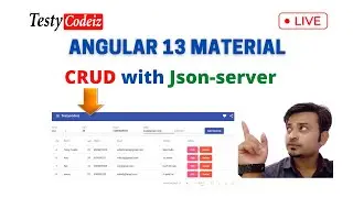 🔴Angular 13 CRUD with Json server | Material UI |Angular Material Reactive Form| Angular Material UI