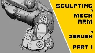 Mech Arm Sculpting in Zbrush (Megagato) - Part 1