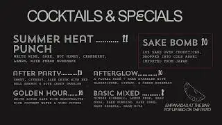 July Cocktail Specials