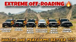 Legender Vs Thar Roxx AXL7 Vs Thar Roxx MX5 Vs Scorpio Vs Thar Off-road Battle🔥 | Extreme Off-road😱