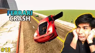FERRARI FLY CRASH RED FERRARI DESTROY// INDIAN BIKES DRIVING 3D #13