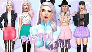 PASTEL GOTH LOOKBOOK + CC LIST | The Sims 4 | Create a Sim