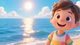 Friendly Dinosaur at the Beach | Fun Dinosaur Song for Kids | Beach Adventure Rhyme