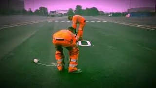 How do they paint the white lines on the road?