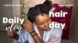 Hair wash day| Natural hair | doing twists without products | prepoo and mosturizing | SANDRA