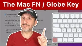 Как использовать клавишу FN/Globe на клавиатуре Mac