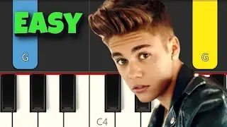 JUSTIN BIEBER - Baby - EASY PIANO TUTORIAL