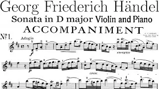 Handel Violin Sonata In D Major, No 4 HWV 371, 1st movement Affettuoso | Piano Accompaniment