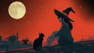 Dragon Ambience Lofi Music | Peaceful Moonlit Welsh City with Witch