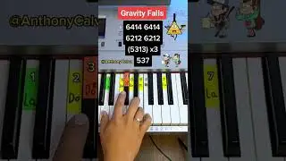 Gravity Falls (PIANO TUTORIAL) EASY Piano F&aacute;cil Con N&uacute;meros
