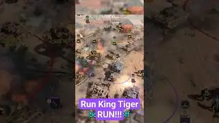 King Tiger RUNS, 6 Chaffees CHARGE! #companyofheroes3 #gaming