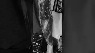 Gigantic American Flag Full Arm tattoo on the homie. Almost there. #troyny #america #tattoos