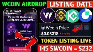 WCoin Finally Announced Listing Date | Wcoin Airdrop New Update | W-Coin Price Prediction Withdrawal