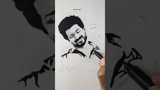 Thee thalapathy | vijay thalapathy drawing #drawing #youtubeshorts  #shorts #vijay #thalapathy