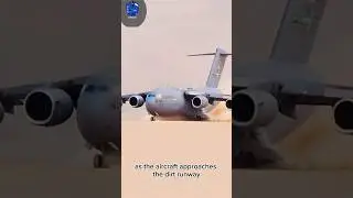 c 17 landing and takeoff on dirt runway💨🙄
