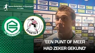 Jorg Schreuders stipt pijnpunten FC Groningen tegen Sparta aan