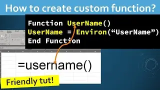 How to create professional VBA custom function and add screen tip to guide users