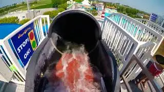 Black Hole Water Slide at AquaSplash in Lignano, Italy.