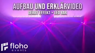 4x Derby Effekt + 2x LED Effekt Bar auf Lichtstativen | Aufbau und Erkl&auml;rvideo | Floho Events