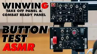 WinWing TAKE OFF PANEL & COMBAT READY PANEL | F/A-18 HOTAS | BUTTON TEST ASMR 4K/60fps