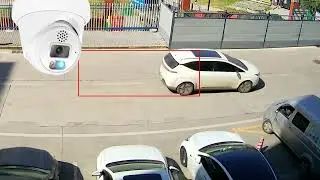 Демонстрационная IP-камера GX-CV726A-28-AI-AD ColorVu с красным и синим фонариком, 6 МП, охранной сигнализацией, POE