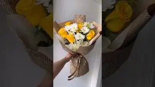 How to wrap flowers/ roses in craft / brown paper KOREAN FLOWER WRAPPING STEP BY STEP DIY TUTORIAL