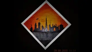 Dubai Sunset  Scene | Pastel Painting | Versatile Art