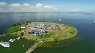 Forteiland Pampus in the IJmeer (4K)