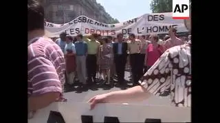France - Gay Pride march stops traffic