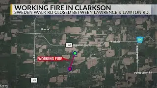 Fire crews responding to Clarkson house fire