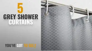 Top 10 Grey Shower Curtains [2018]: Eforcurtain Solid Rustic Waffle Shower Curtain for Hotel,