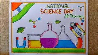 National Science Day Poster Drawing easy| National Science Day drawing| Science Day special Poster