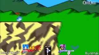 Meta Knarf(Sonic) Vs Kurenai(Captain Falcon) - Round 2 Beware the trampoline