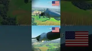 U.S.A F-15E Strike Eagle vs U.S.A F-111F Aardvark Machine Gun Shooting Comparison #warthunder