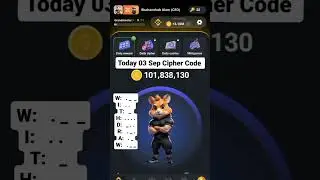 3 September Hamster Kombat Daily Cipher Today | Daily Cipher Hamster Kombat Today #shorts