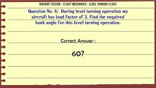 MCQ Questions Flight Mechanics - Level Turning Flight with Answers