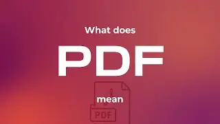 What does PDF mean