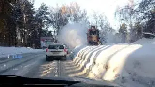 Forest road\tram\snow vawe. По лесной дороге - нас накрыло...