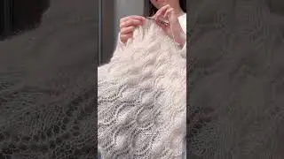 Pearl white horsehair knitting #knitting ￼