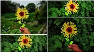 Easy Sun Flower Making Tutorial 🌻 ll Crafting is Love ❤️