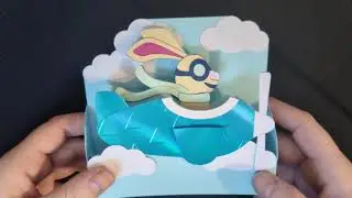 Carte 3d lapin pilote d'avion